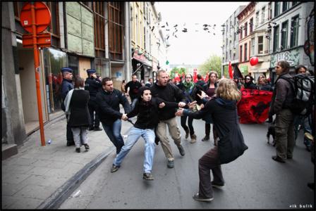 Arrestations au Premier mai à Gand