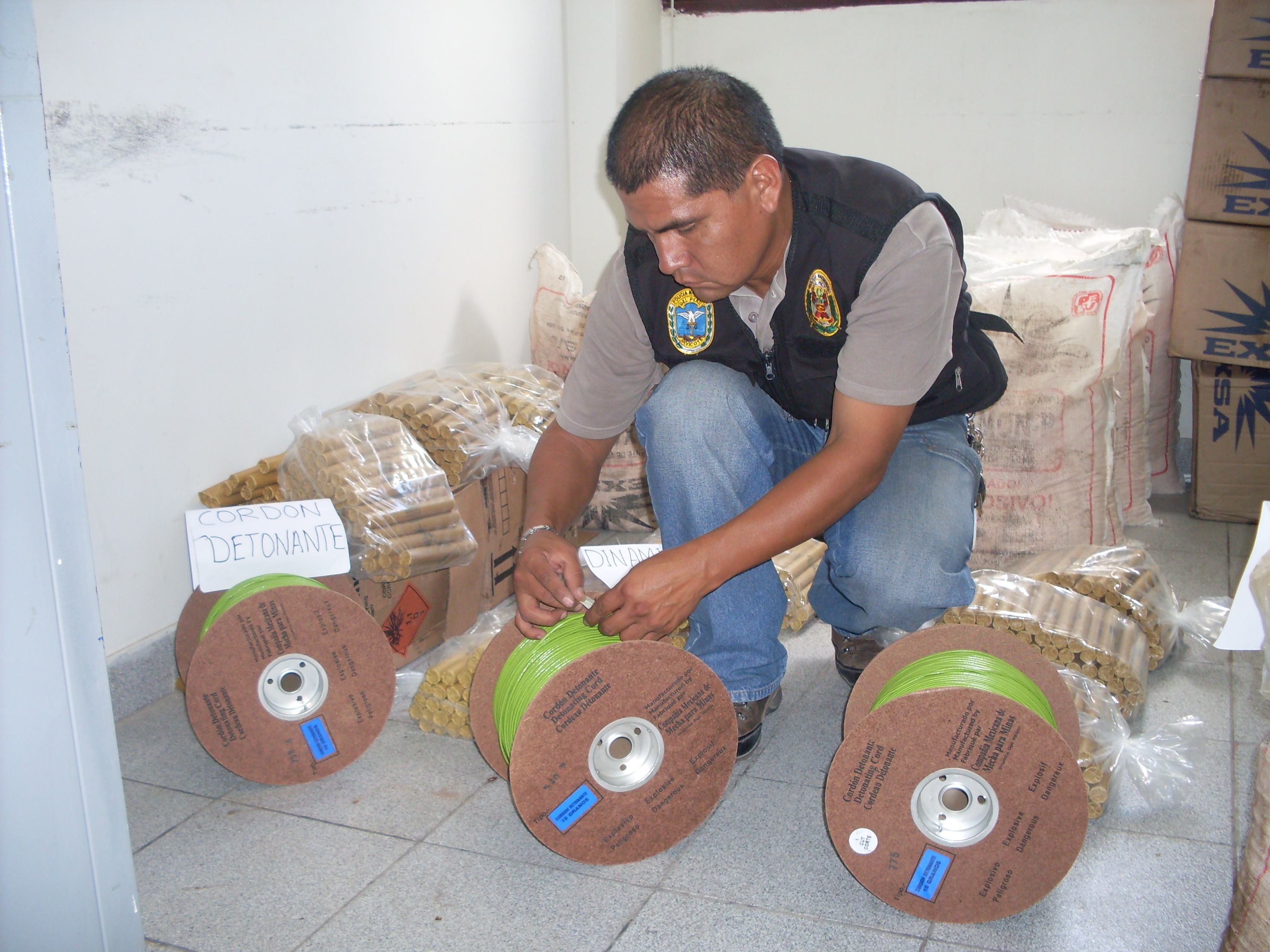 Saisie d'explosif destinés à la guérilla maoïste au Pérou