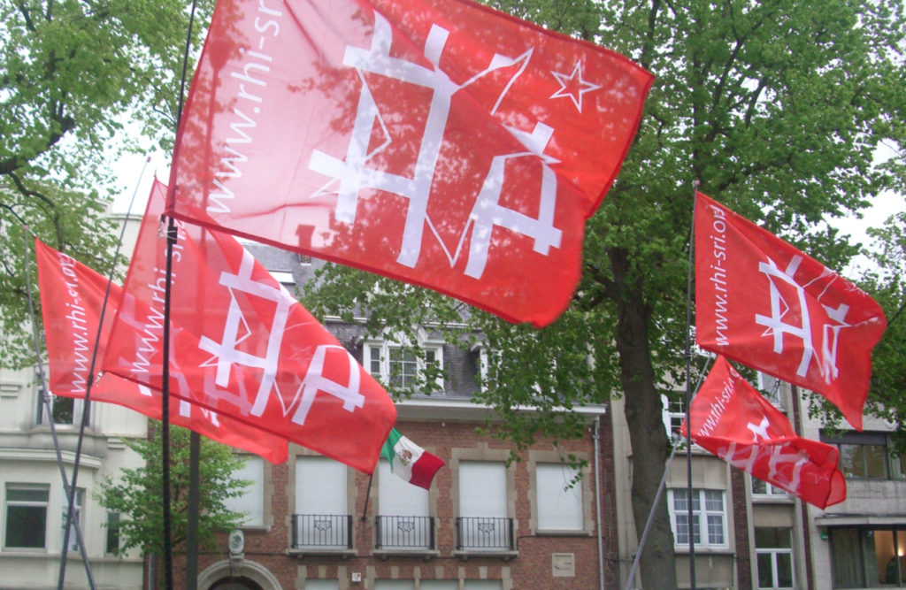 Manifestation devant l'ambassade du Mexique à Bruxelles