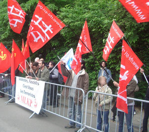 Manifestation devant l'ambassade d'Israel le 1er juin 2010