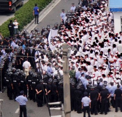 Répression de grevistes en Chine