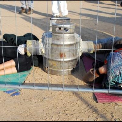 Lock-on sur le chantier du centre fermé de Steenokerzeel