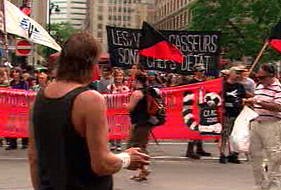 Manifestation à Montreal contre la répression au G20
