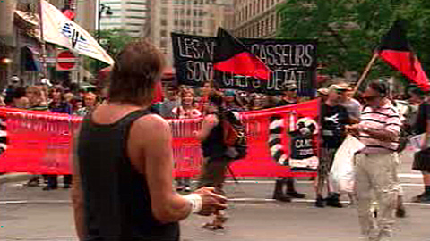 Manifestation à Montreal contre la répression au G20