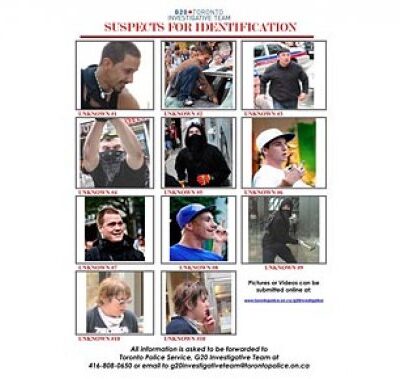 Avis de recherche après le G20 de Toronto