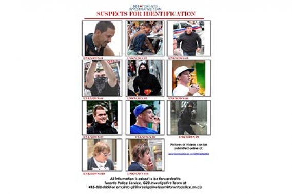 Avis de recherche après le G20 de Toronto