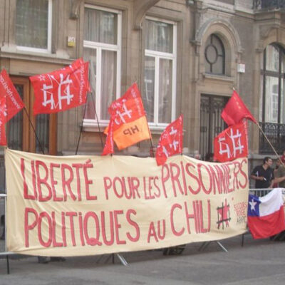 Rassemblement devant l'ambassade du Chili