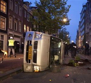 Manifestation pour les squatts à Amsterdam