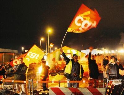 Blocage d'un dépot pétrolier en France