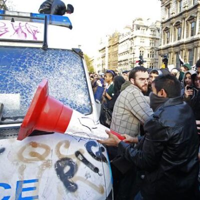 manifestation étudiante à Londres