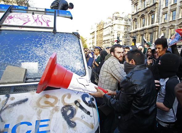 manifestation étudiante à Londres
