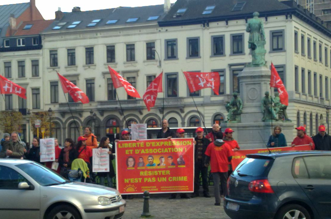 Rassemblement à Bruxelles contre le §129b