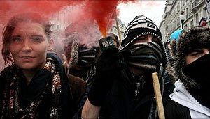 Manifestation estudiantine à Londres