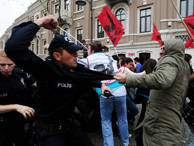 Manifestation estudiantine à Istanbul