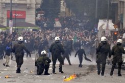 Manifestation contre l'austérité à Athènes