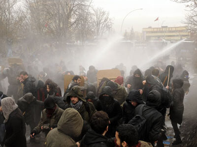 Manifestation estudiantine à Ankara