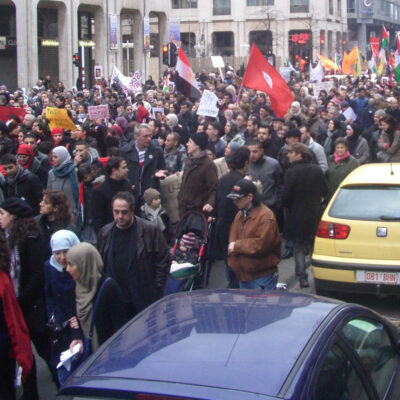 Manifestation pour la Tunisie et l'Egypte, Bruxelles, 6 février 2011
