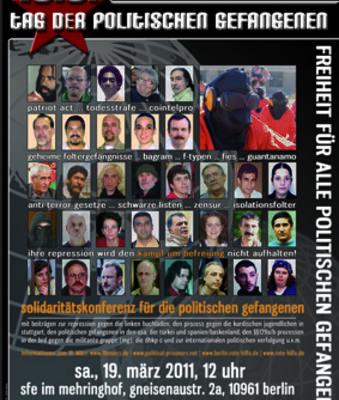 Affiche de la conférence de Berlin pour les prisonniers révolutionnaires