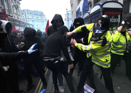 Manifestation contre l'austérité à Londres