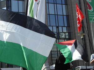 manifestation à Bruxelles pour les prisonniers politiques palestiniens