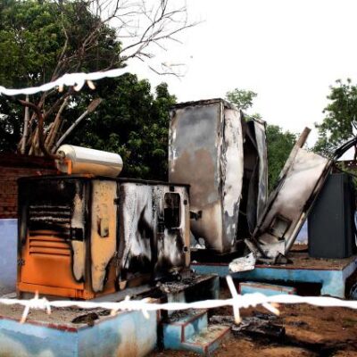 Incendie d'une gare en Inde