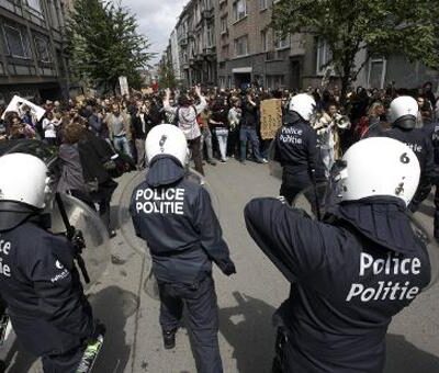 Manifestation des indignés à Bruxelles