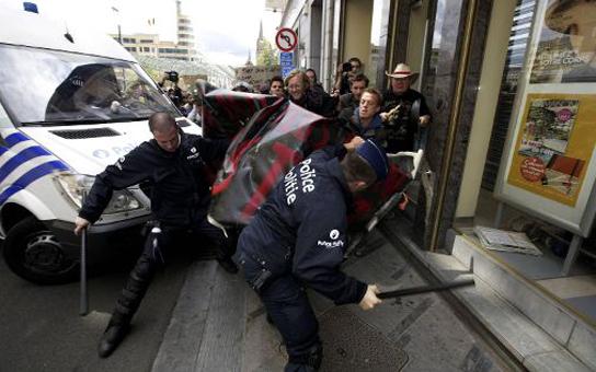 Manifestation des indignés à Bruxelles