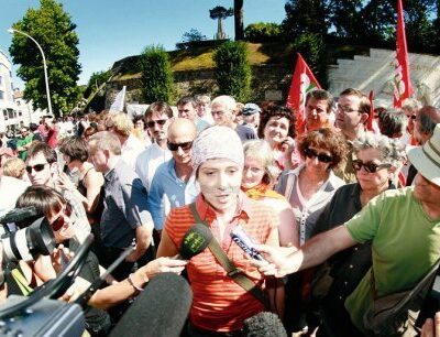 Aurore Martin à la manifestation