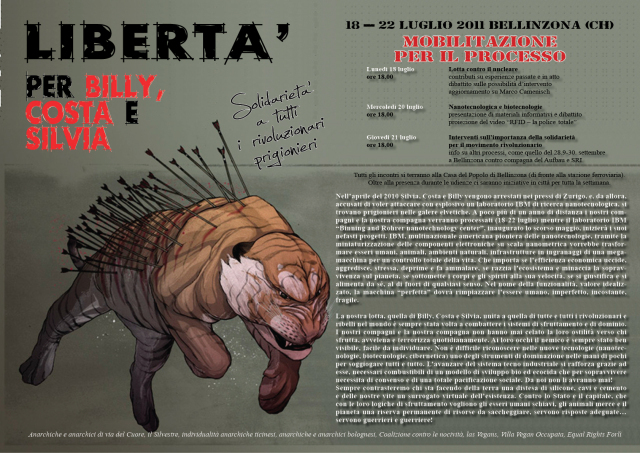 Activités pour le procès de Billy, Costa et Silvia