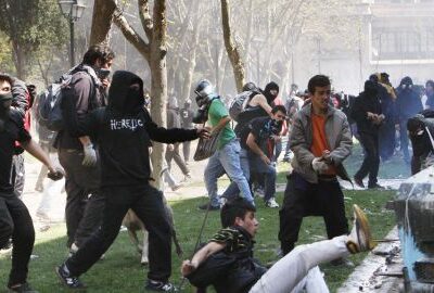 Manifestation estudiantine à Santiago