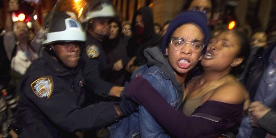 Démantèlement du campement à New-York