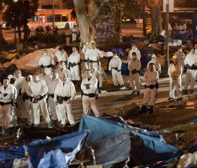 Evacuation d'un camp 'Occupy Wall Street'