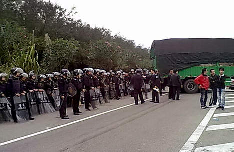 Manifestation dans le sud de la Chine
