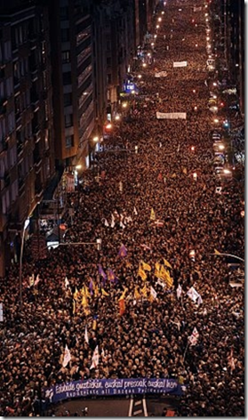 Manifestation pour les prisonniers basques