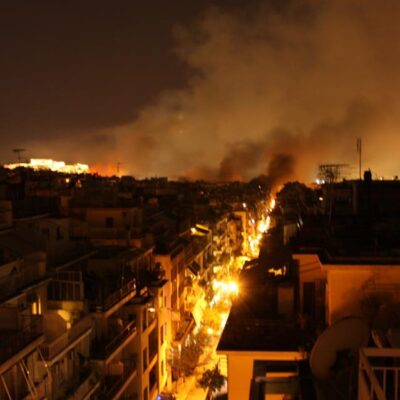 Athènes en flammes ce 12 février 2012