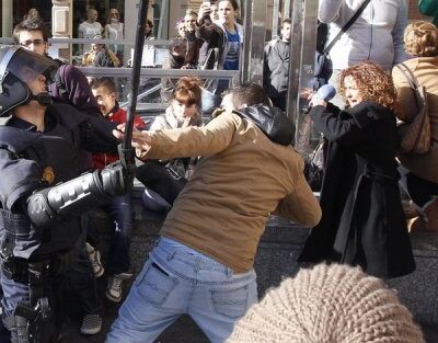 Manifestation estudiantine à Valence