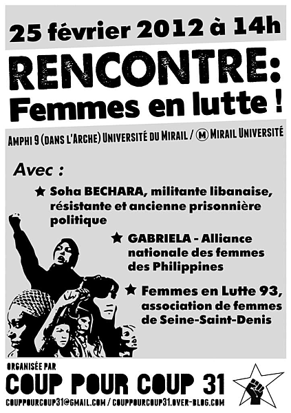 Affiche 'Femmes en lutte!'