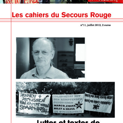 Jaquette du cahier n°11