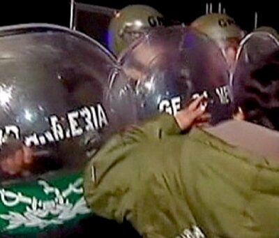 Rupture de grève par la police argentine