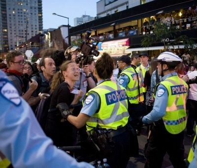 Manifestation estudiantine à Montréal