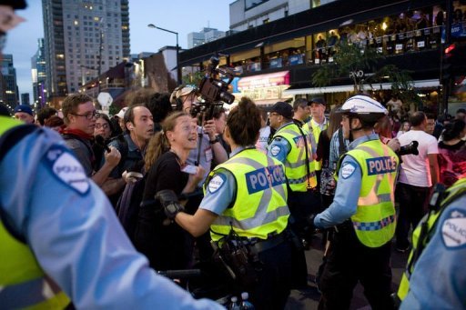Manifestation estudiantine à Montréal