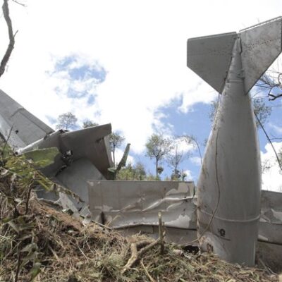 Débris d'un Super Tucano