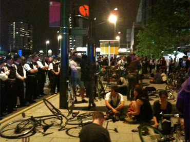 Arrestation de cyclistes à Londres