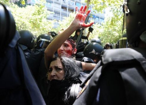 Heurts dans une manifestation à Madrid