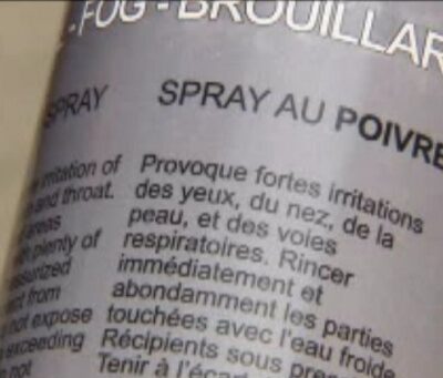 Une bombonne de Pepper Spray