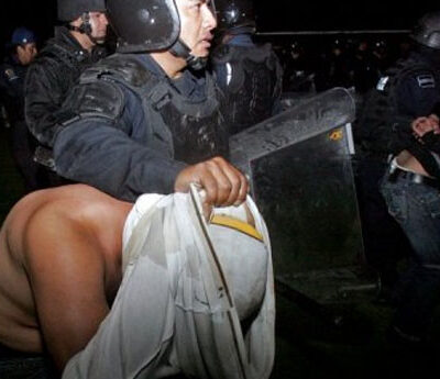 Répression policière à Morelia