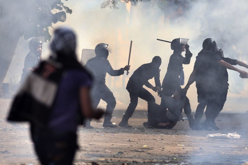 La police au travail en Egypte