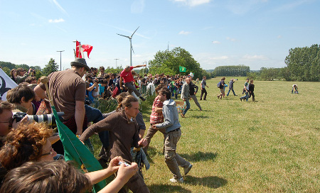 Action des 'patatistes' à Wetteren