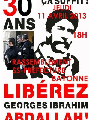 Manifestation à Bayonne pour Georges Abdallah