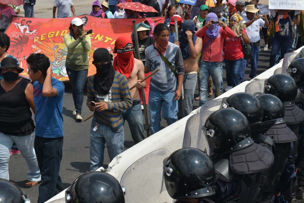Manifestation de professeurs au Mexique